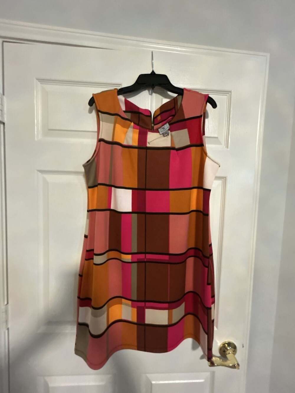 Worthington Stretch Color Block Sleeveless Dress